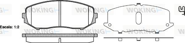 Woking P13253.02 - Гальмівні колодки, дискові гальма autocars.com.ua
