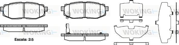 Woking P13283.01 - Тормозные колодки, дисковые, комплект avtokuzovplus.com.ua