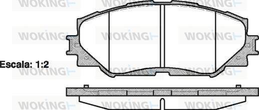 Woking P13323.00 - Гальмівні колодки, дискові гальма autocars.com.ua