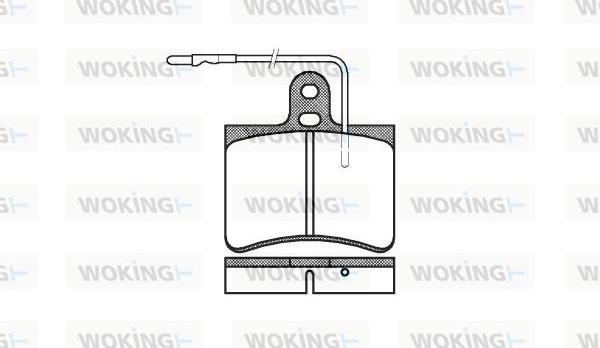 Woking P1333.14 - Гальмівні колодки, дискові гальма autocars.com.ua