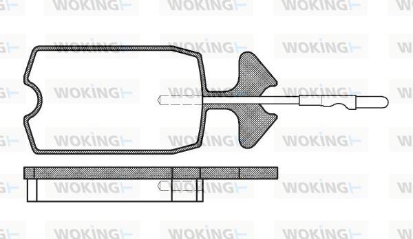 Woking P1343.04 - Гальмівні колодки, дискові гальма autocars.com.ua