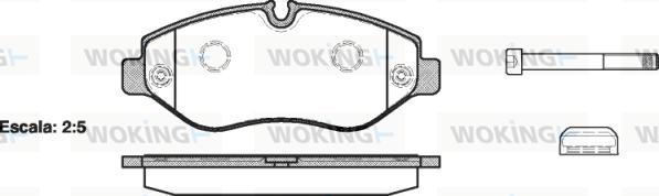 Woking P13453.00 - Гальмівні колодки, дискові гальма autocars.com.ua