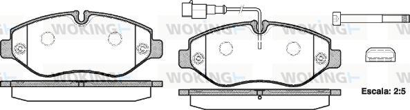 Woking P13453.02 - Тормозные колодки, дисковые, комплект autodnr.net