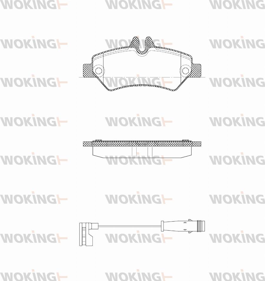 Woking P1346302 - Тормозные колодки, дисковые, комплект avtokuzovplus.com.ua