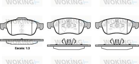 Woking P13483.10 - Гальмівні колодки, дискові гальма autocars.com.ua
