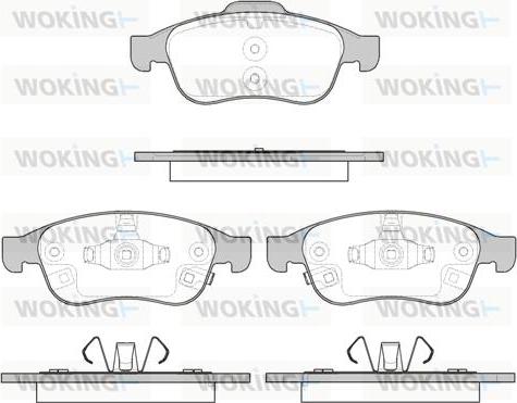 Woking P13483.12 - Гальмівні колодки, дискові гальма autocars.com.ua