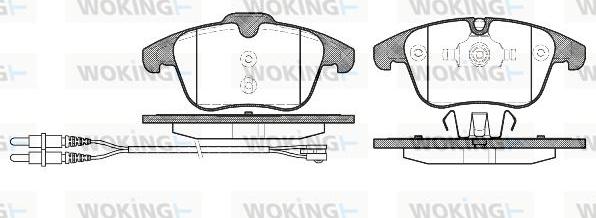 Woking P13493.01 - Гальмівні колодки, дискові гальма autocars.com.ua
