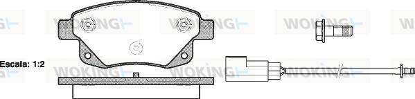 Woking P13523.02 - Гальмівні колодки, дискові гальма autocars.com.ua