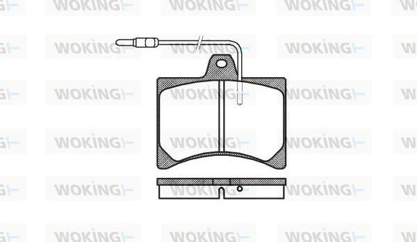 Woking P1353.04 - Тормозные колодки, дисковые, комплект avtokuzovplus.com.ua