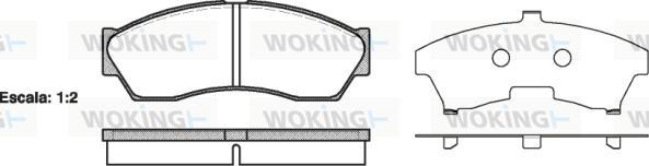 Woking P13533.00 - Тормозные колодки, дисковые, комплект avtokuzovplus.com.ua