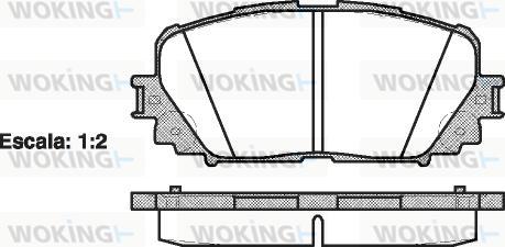 Woking P13583.00 - Тормозные колодки, дисковые, комплект avtokuzovplus.com.ua