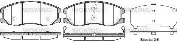 Woking P13613.12 - Тормозные колодки, дисковые, комплект autodnr.net