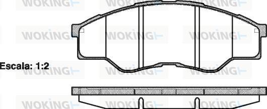 Woking P13663.00 - Гальмівні колодки, дискові гальма autocars.com.ua