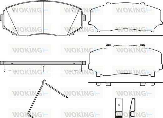 Woking P13673.02 - Гальмівні колодки, дискові гальма autocars.com.ua