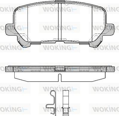 Woking P13703.02 - Гальмівні колодки, дискові гальма autocars.com.ua