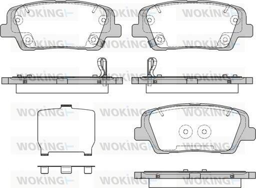 Woking P13743.09 - Колодки тормозные дисковые задние Hyundai Santa fe iii 2.0 12-.Hyundai Santa fe iii 2.2 12- P13743.09 WOKING autocars.com.ua