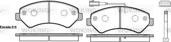 Woking P13753.01 - Тормозные колодки, дисковые, комплект autodnr.net