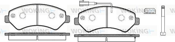 Woking P13753.12 - Тормозные колодки, дисковые, комплект avtokuzovplus.com.ua