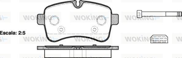 Woking P13823.00 - Тормозные колодки, дисковые, комплект autodnr.net
