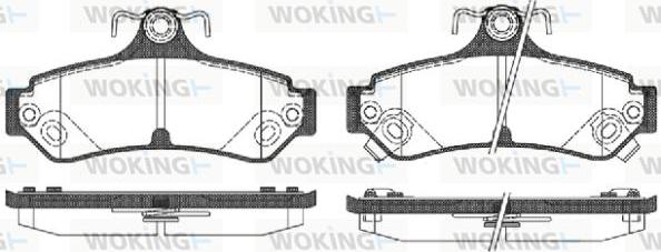 Woking P13853.12 - Гальмівні колодки, дискові гальма autocars.com.ua