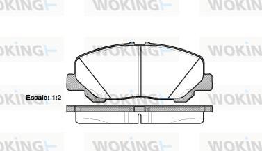 Woking P13873.00 - Тормозные колодки, дисковые, комплект avtokuzovplus.com.ua