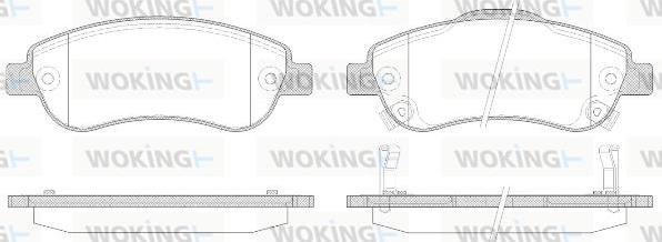 Woking P13893.02 - Гальмівні колодки, дискові гальма autocars.com.ua