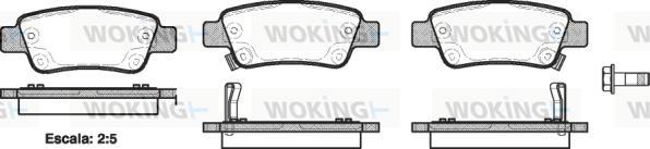 Woking P13903.02 - Тормозные колодки, дисковые, комплект autodnr.net