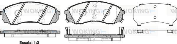Woking P13913.02 - Гальмівні колодки, дискові гальма autocars.com.ua