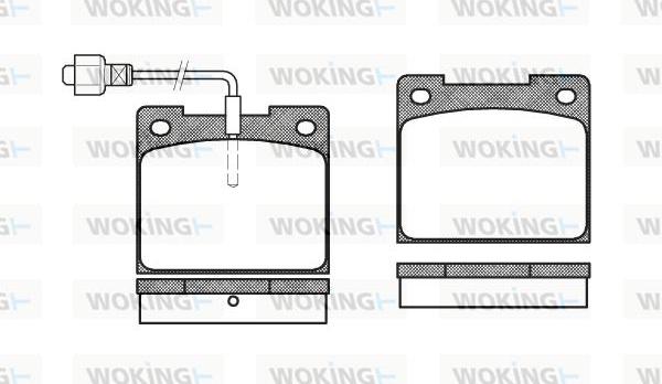 Woking P1393.02 - Тормозные колодки, дисковые, комплект autodnr.net