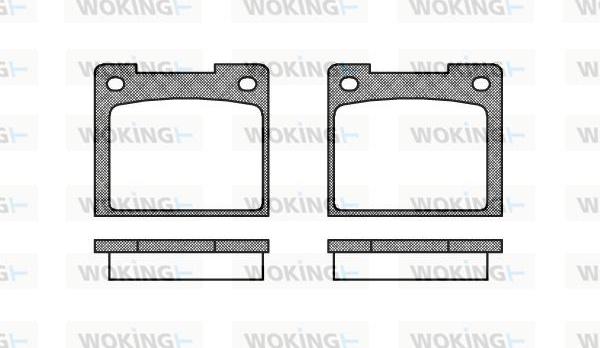 Woking P1393.20 - Тормозные колодки, дисковые, комплект autodnr.net
