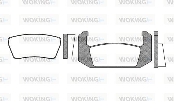 Woking P1413.00 - Тормозные колодки, дисковые, комплект autodnr.net