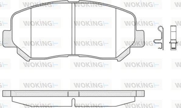 Woking P14133.02 - Тормозные колодки, дисковые, комплект avtokuzovplus.com.ua