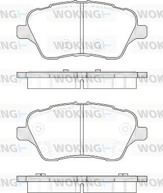 Woking P14143.00 - Тормозные колодки, дисковые, комплект avtokuzovplus.com.ua