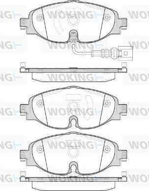 Woking P14153.01 - Гальмівні колодки, дискові гальма autocars.com.ua
