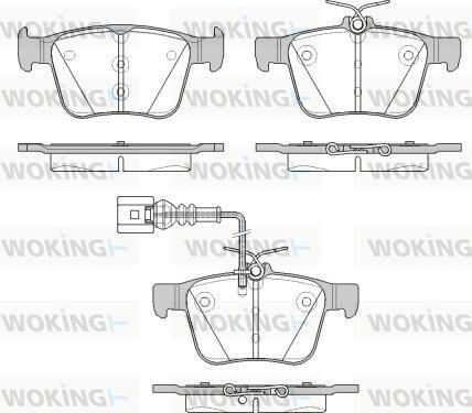 Woking P14163.11 - Тормозные колодки, дисковые, комплект avtokuzovplus.com.ua