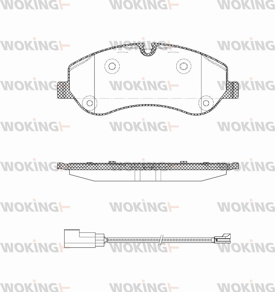 Woking P14203.01 - Тормозные колодки, дисковые, комплект avtokuzovplus.com.ua