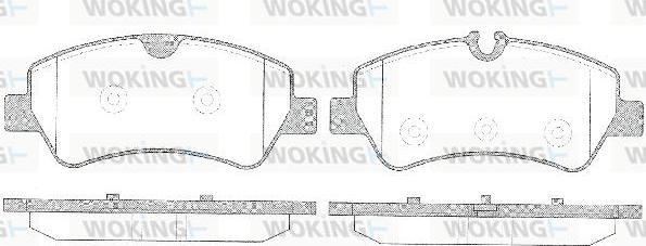 Woking P14213.00 - Тормозные колодки, дисковые, комплект avtokuzovplus.com.ua