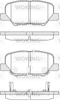 Woking P14363.02 - Гальмівні колодки задн. ASX-Outlander-C4-6-4008 12- autocars.com.ua