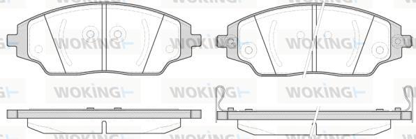 Woking P14373.02 - Гальмівні колодки, дискові гальма autocars.com.ua