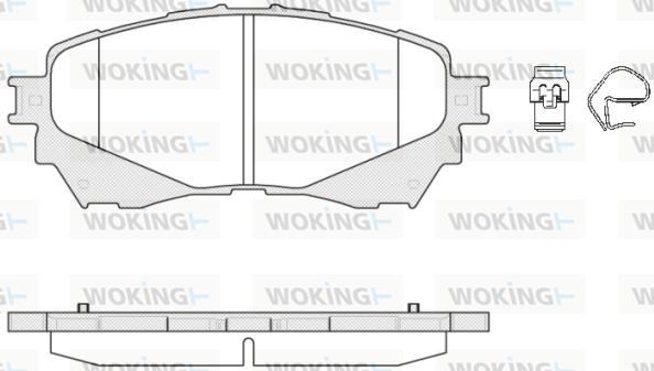 Woking P14383.04 - Тормозные колодки, дисковые, комплект avtokuzovplus.com.ua