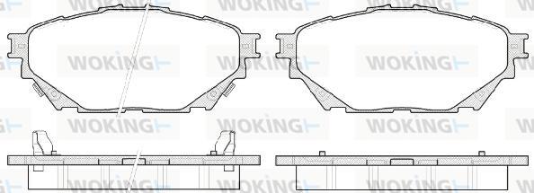 Woking P14443.04 - Тормозные колодки, дисковые, комплект avtokuzovplus.com.ua