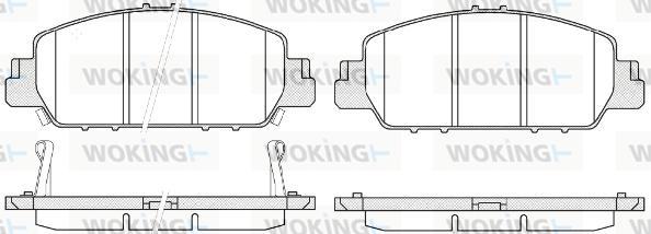 Woking P14483.02 - Тормозные колодки, дисковые, комплект avtokuzovplus.com.ua