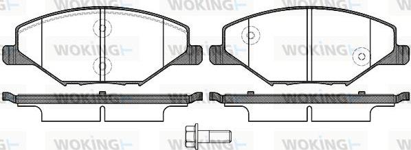 Woking P14533.00 - Тормозные колодки, дисковые, комплект avtokuzovplus.com.ua