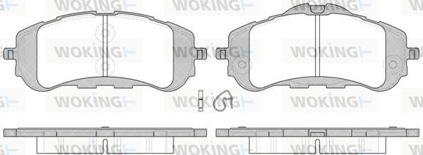 Woking P14593.00 - Гальмівні колодки, дискові гальма autocars.com.ua