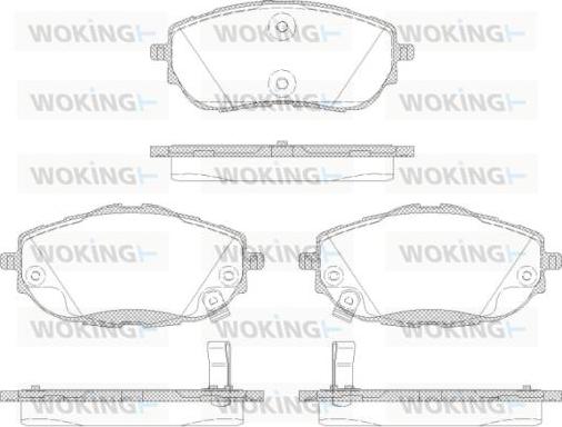 Woking P14613.02 - Тормозные колодки, дисковые, комплект avtokuzovplus.com.ua