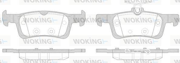 Woking P14633.00 - Тормозные колодки, дисковые, комплект avtokuzovplus.com.ua