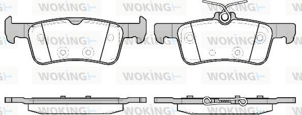 Woking P14633.20 - Тормозные колодки, дисковые, комплект avtokuzovplus.com.ua