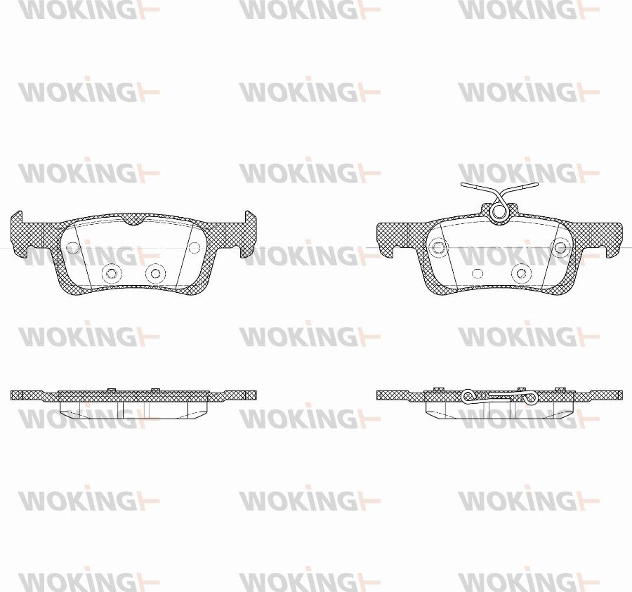 Woking P14633.30 - Тормозные колодки, дисковые, комплект avtokuzovplus.com.ua