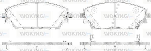 Woking P14693.02 - Тормозные колодки, дисковые, комплект avtokuzovplus.com.ua