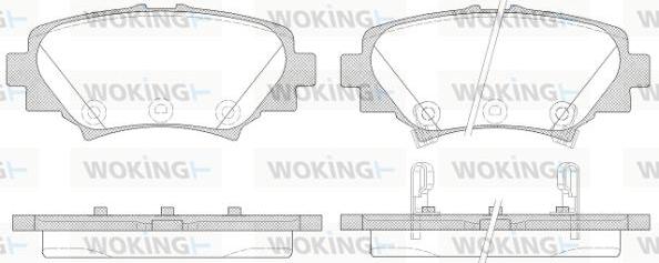 Woking P14703.02 - Гальмівні колодки, дискові гальма autocars.com.ua